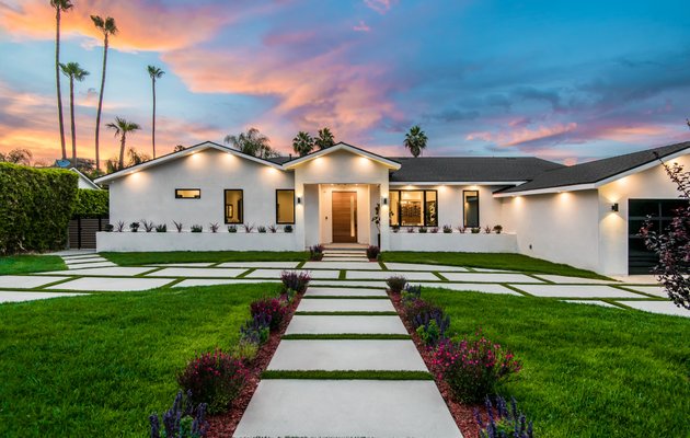 Backyard design with patio