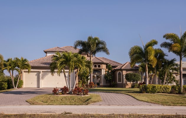 Backyard landscape design with stone accents
